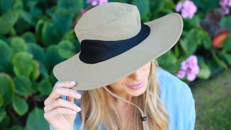 Credit:                      Solaris                                             This wide-brimmed hat will stay secure in tropical breezes.