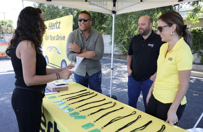 Today Hertz kicked off one of the country’s largest Electric Vehicle test drives at the company’s LAX location. Drivers had the chance to test drive an EV and see the newest EV models showcased by Tesla, General Motors, Polestar and Kia. Additional in-person test drives are being planned at Hertz locations across the U.S. later this year.