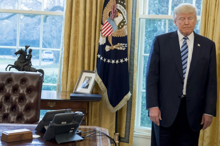 Le président américain Donald Trump au bureau ovale de la Maison Blanche, le 9 février 2017