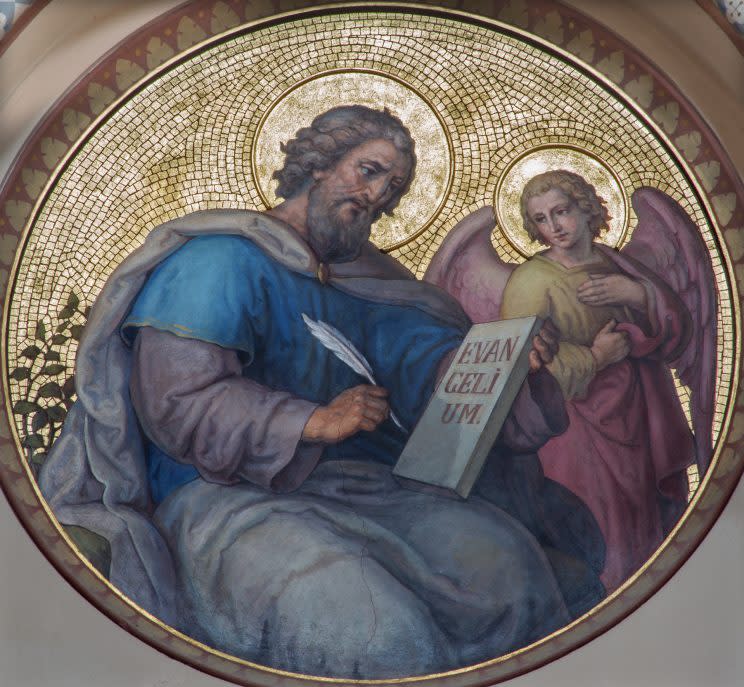 A fresco of St. Matthew the Evangelist by artist Josef Kastner. (Photo: Getty Images)