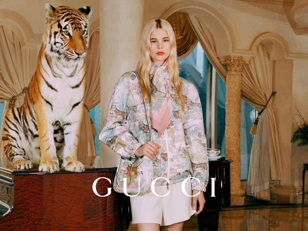 Gucci has been criticised for using real tigers in new campaign (Gucci)