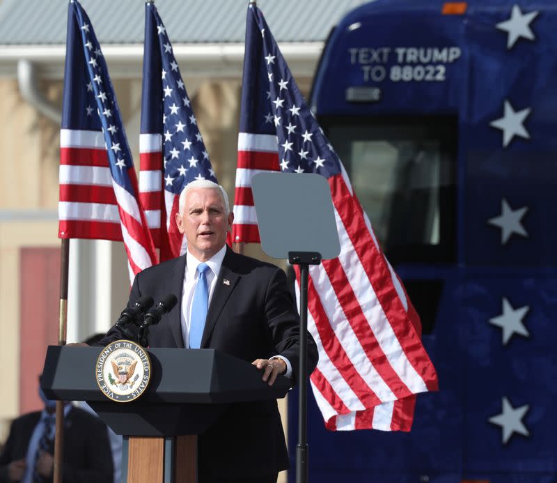 U.S. Vice President Mike Pence campaigning at The Villages in central Florida