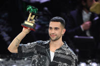 Il 14 febbraio 2019 Mahmood vince il Festival di Sanremo con il brano "Soldi" (Photo by Daniele Venturelli/Daniele Venturelli/WireImage)