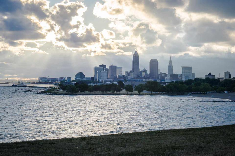 <p>Getty</p> A shot of Lake Erie in Cleveland