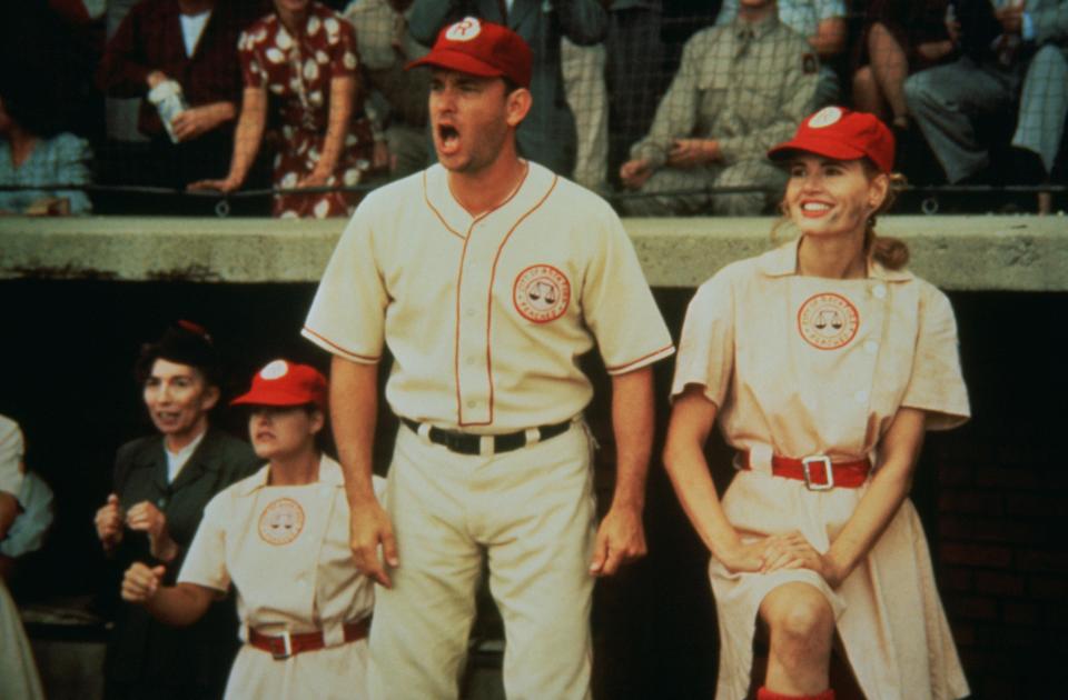 Tom Hanks and Geena Davis in a scene from "A League of Their Own." Rockford is celebrating the 30th anniversary of the movie that made the Rockford Peaches a household name.