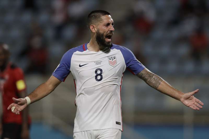 2018世足資格賽：美國隊前鋒丹普西（Clint Dempsey）（AP）