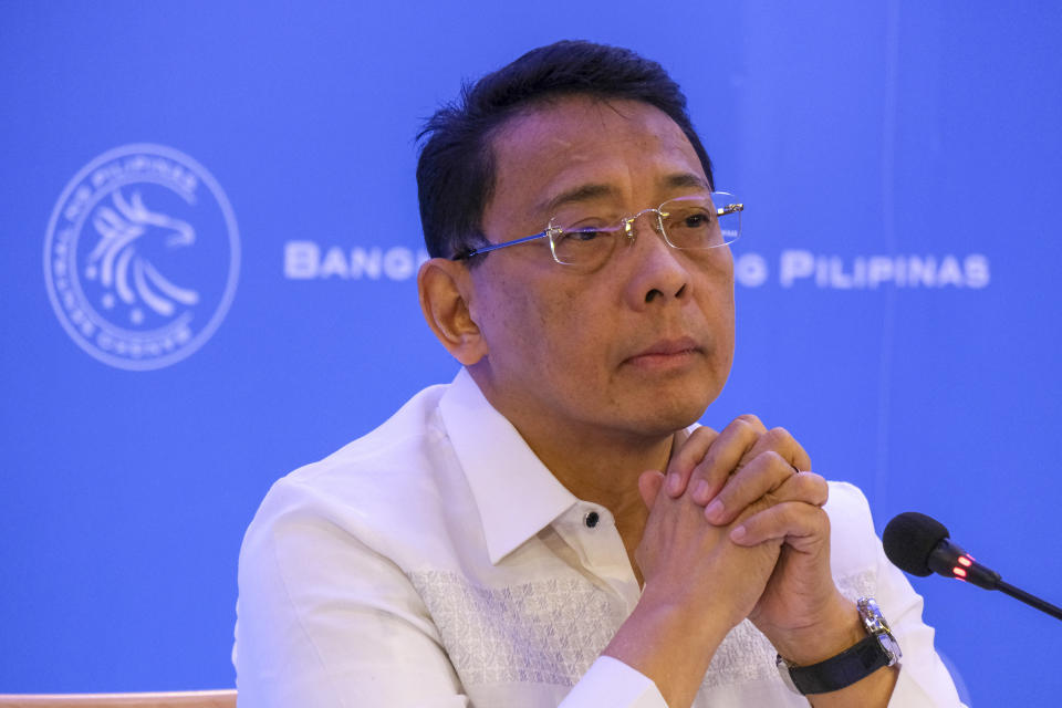 FILE PHOTO: Diwa Guinigundo, former deputy governor of Bangko Sentral ng Pilipinas, pauses during a news conference in Manila, the Philippines, on Thursday, Feb. 7, 2019. Guinigundo called the mismanagement of government funds during a health crisis 