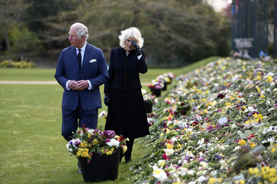 Camilla and Charles at Prince Philip's memorial