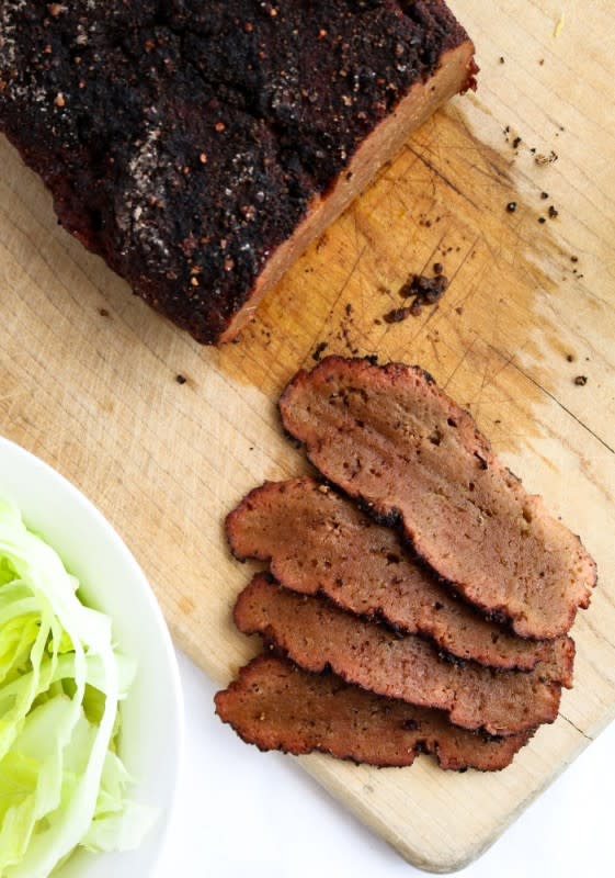 <p>Plant Power Couple</p><p>Flavorful and meaty vegan corned beef made with seitan in the slow cooker!</p><p><strong>Get the recipe: <a href="https://www.plantpowercouple.com/recipes/slow-cooker-vegan-corned-beef/" rel="nofollow noopener" target="_blank" data-ylk="slk:Slow Cooker Vegan Corned Beef;elm:context_link;itc:0;sec:content-canvas" class="link ">Slow Cooker Vegan Corned Beef</a></strong></p>