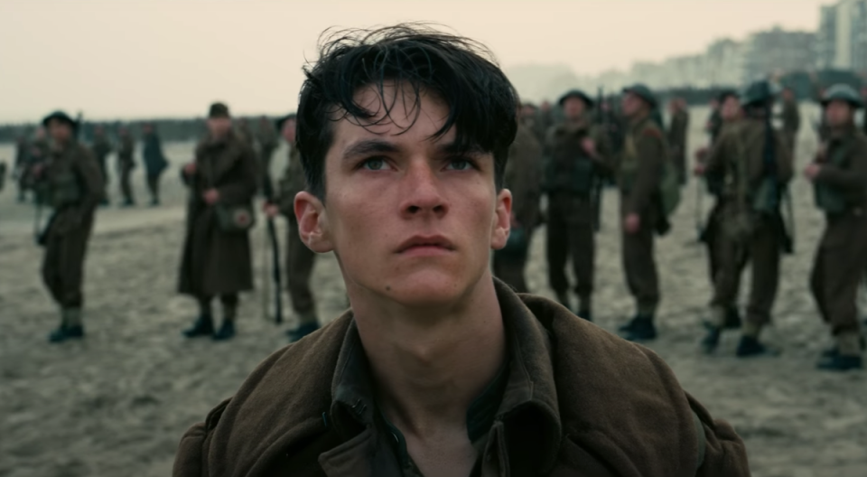 Fionn Whitehead in his first film role as Tommy in ‘Dunkirk’ (Warner Bros)