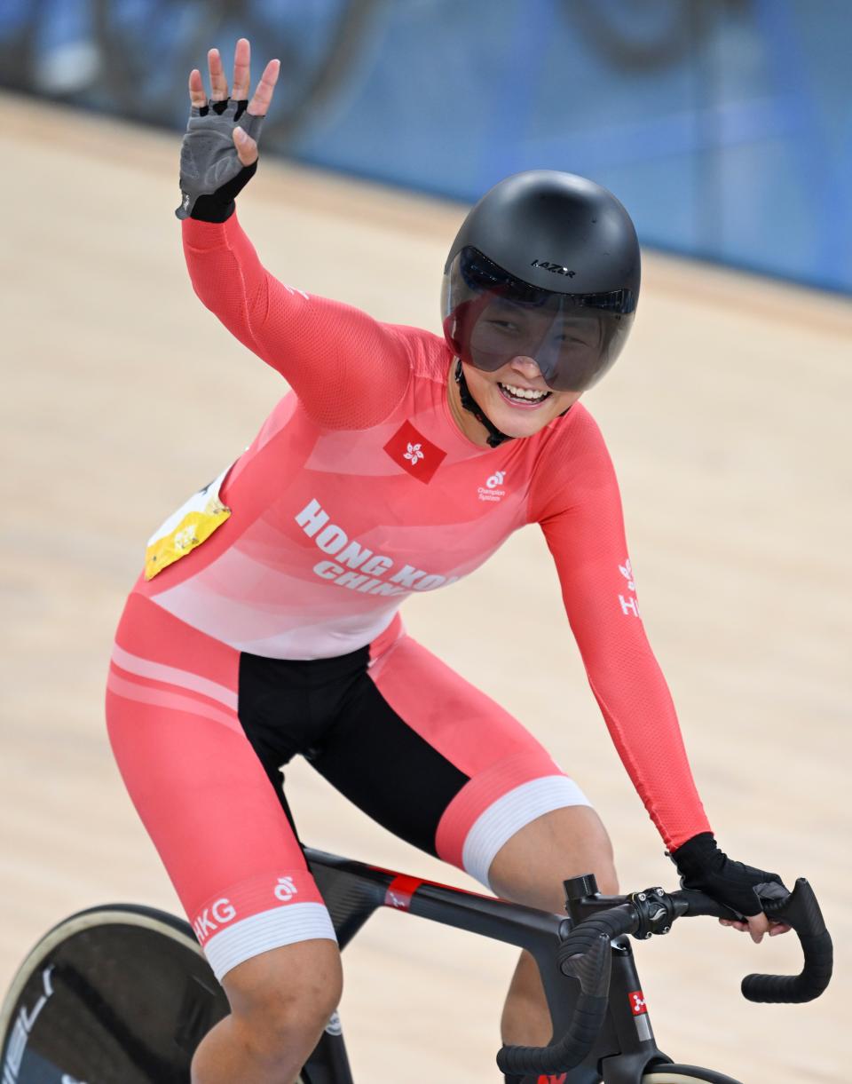 「小女車神」李思穎在全能賽贏得一面銀牌。 (Xinhua via Getty Images)
