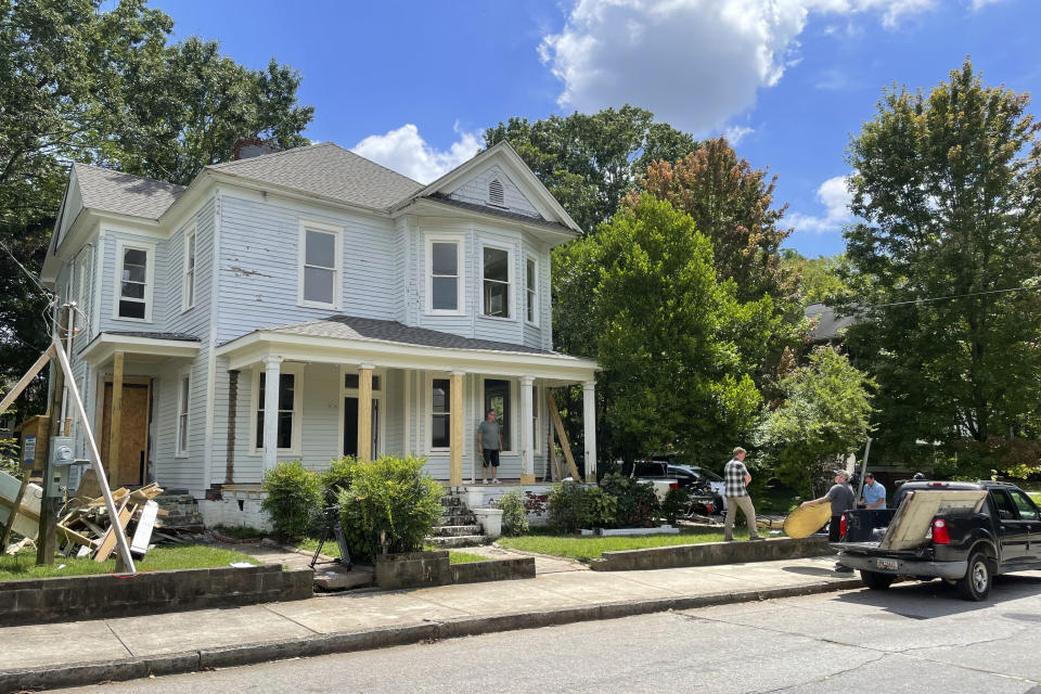 This Old House" host Kevin O'Connor records the home improvement show in Atlanta on Aug. 10, 2022. An Atlanta couple is restoring the Victorian home of civil rights activist Luther Judson Price. (AP Photo/Michael Warren)