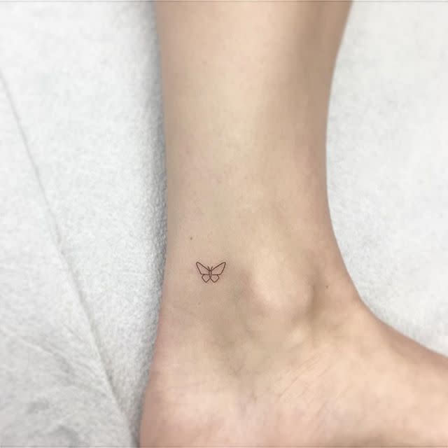 pretty ankle tattoos