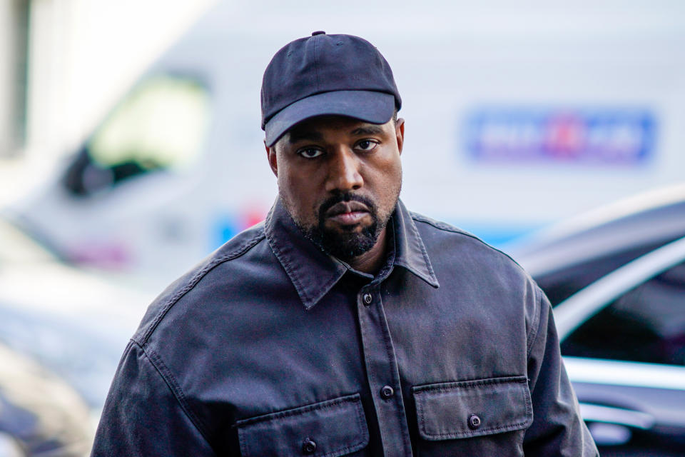 Kanye West at Paris Fashion Week on June 24, 2018. (Edward Berthelot / GC Images file)