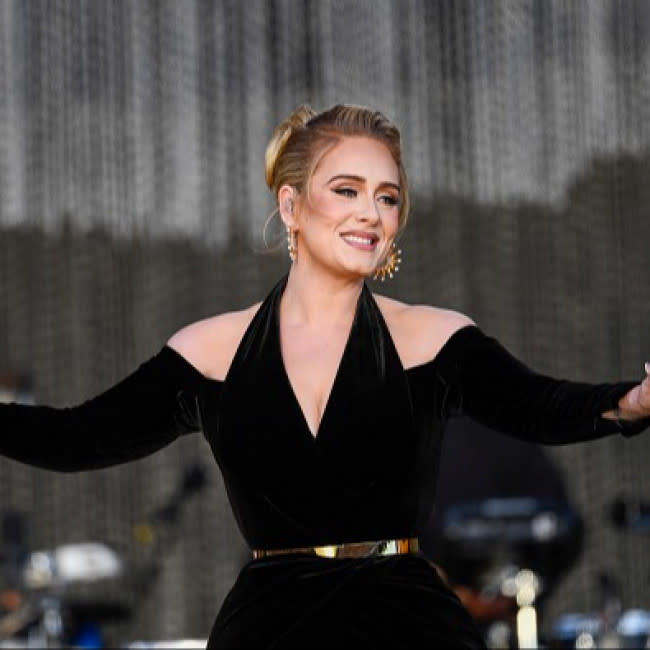 Adele en su reciente concierto en el londinense Hyde Park credit:Bang Showbiz