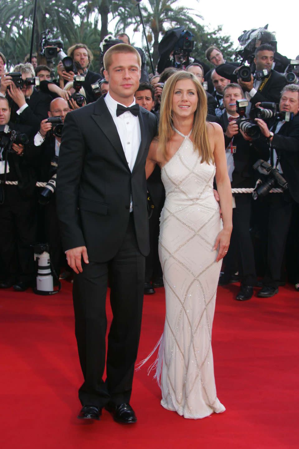 <p>Brad Pitt & Jennifer Aniston in Atelier Versace</p>