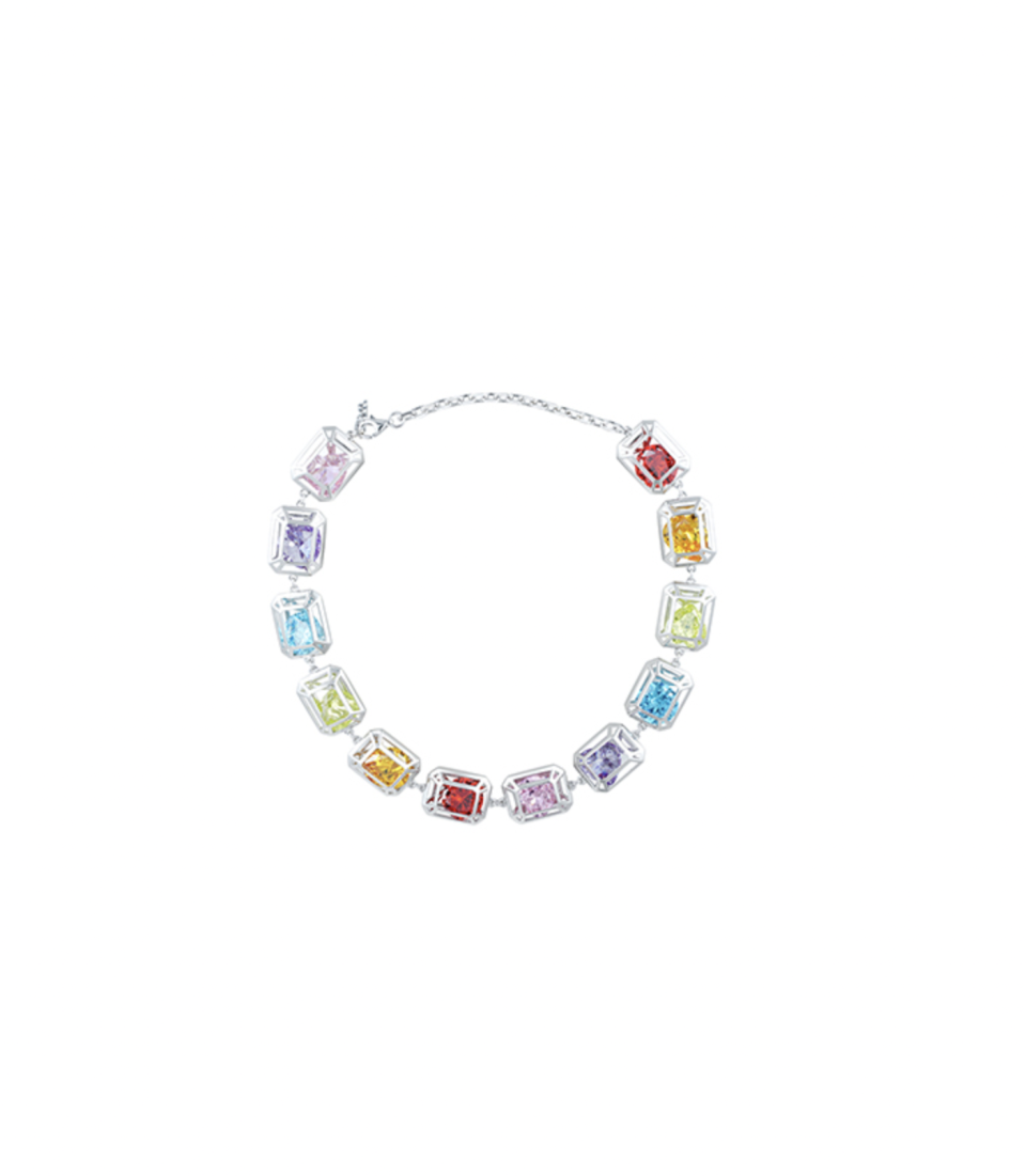 18)  Colorful Constraint Collection Gem Necklace