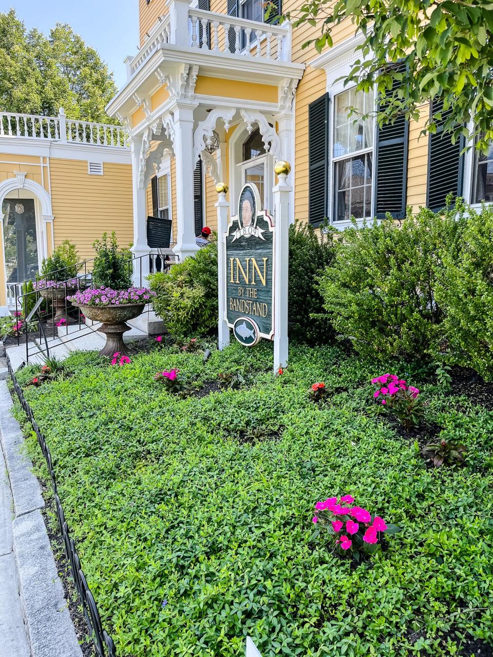 The Civic Beautification Award for 2023 went to Robin Davis (partner of Jamie Lopez, owner of Inn at the Bandstand, Exeter). The front garden and planters at the Inn bring beauty to the historic downtown of Exeter.