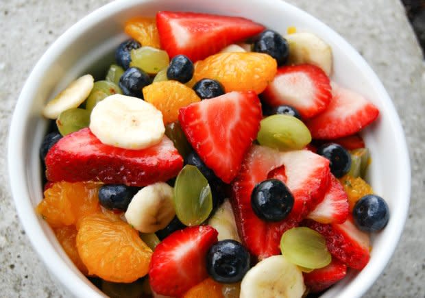 <p>Krista Marshall</p><p>Fresh fruit salad with a sweet and tangy dressing thanks to honey and lime juice.</p><p><strong>Get the recipe: <a href="https://parade.com/842655/kristamarshall/honey-lime-fruit-salad/" rel="nofollow noopener" target="_blank" data-ylk="slk:Honey Lime Fruit Salad;elm:context_link;itc:0;sec:content-canvas" class="link ">Honey Lime Fruit Salad</a></strong></p>