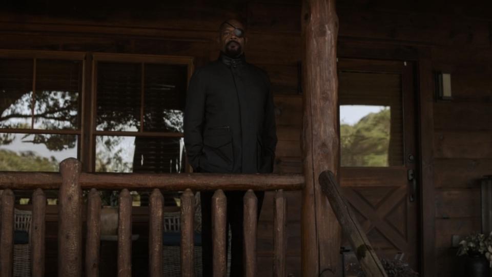 Nick Fury at Tony Stark's funeral in Avengers: Endgame