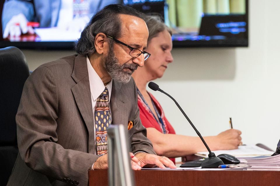 Dearborn city clerk George Darany speaks during the city council meeting at the City Hall in Dearborn on July 13, 2021.