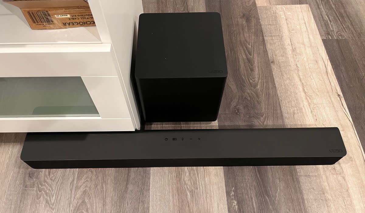 The Vizio soundbar and subwoofer are fairly compact, making them easy to fit in just about any space. 