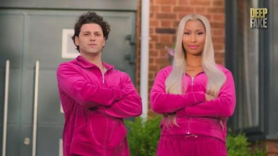 deep fake neighbour wars, with a fake tom holland and nicki minaj