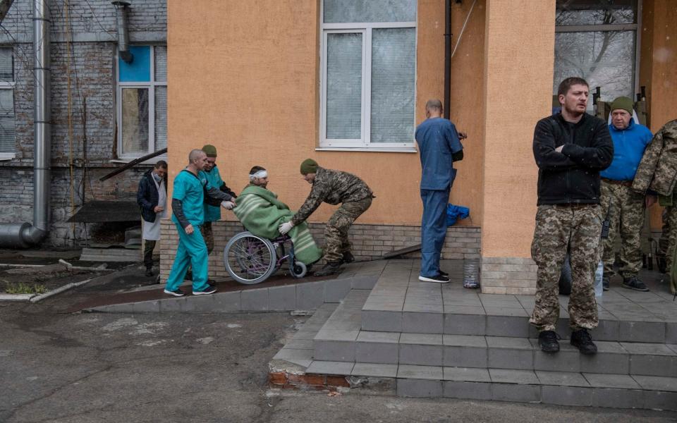 The Zaporizhzhia Military Hospital treats the war wounded in southern Ukraine - Julian Simmonds for The Telegraph