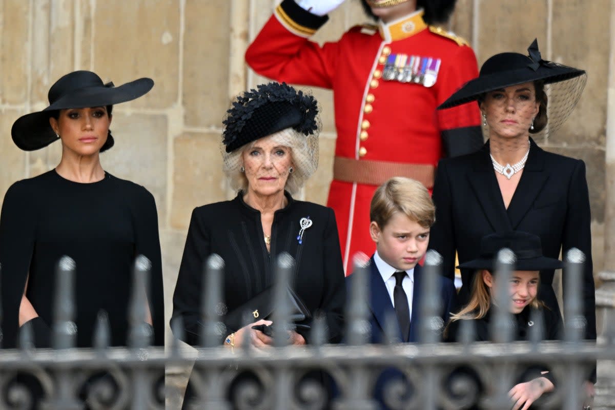 The royal family after the funeral service (Tim Rooke/Shutterstock)