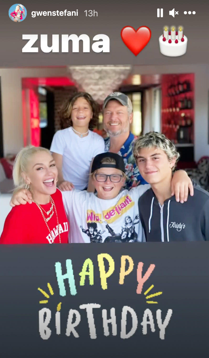 Gwen and the family celebrating zuma's birthday