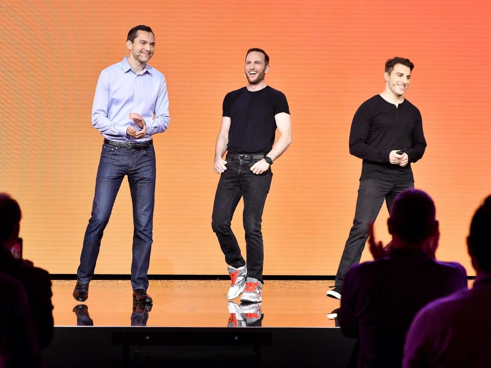 airbnb cofounders Nathan Blecharczyk, Joe Gebbia, Brian Chesky