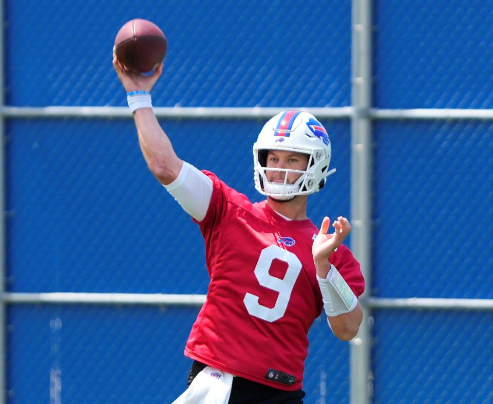 Bills quarterback Kyle Allen (9) Credit: Gregory Fisher-USA TODAY Sports