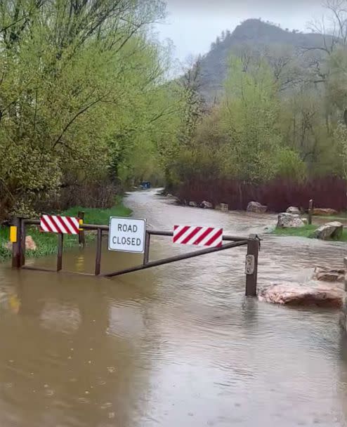 PHOTO: Roads closed due to flooding from rapidly melting snow, May 14, 2023, in the Cache National Forest, Utah. (Courtesy Michael Gilchrist)