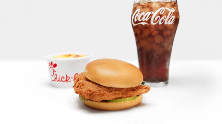 Chick-fil-A meal with pickles