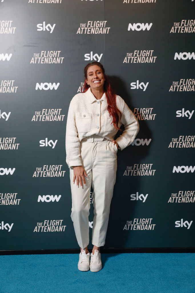 Stacey Solomon pictured on the red carpet in May 2022. (Getty Images)