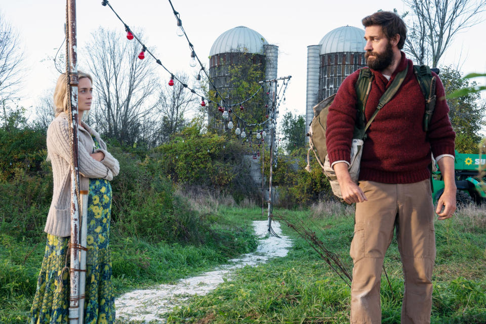 Emily Blunt and John Krasinski in <em>A Quiet Place</em>. (Photo: Jonny Cournoyer/Paramount/Everett Collection)