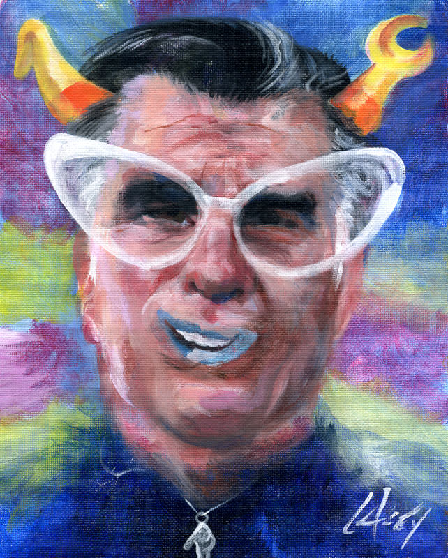 A new portrait of the beautiful Mitt Romney as Aranea Serket