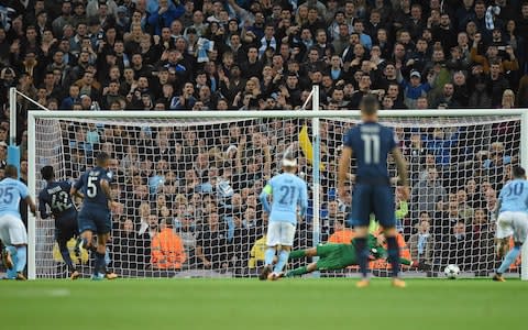 Napoli score  apenalty - Credit: AFP