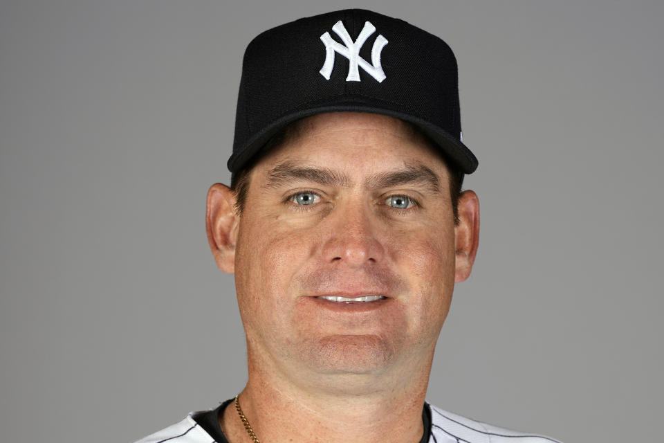 FILE - This is a 2023 photo of Carlos Mendoza of the New York Yankees baseball team. The New York Mets are hiring Yankees bench coach Carlos Mendoza as their manager, the team announced Monday, Nov. 13. (AP Photo/David J. Phillip, FIle)