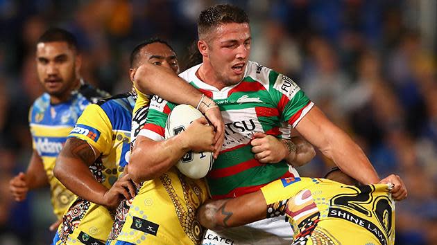 Burgess was huge against the Eels, making 36 tackles and 220 metres.