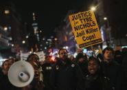 Protest following the release of videos showing Memphis Police officers beating Tyre Nichols, in New York