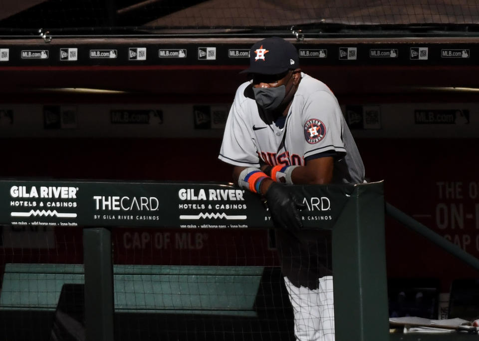 Dusty Baker's Astros are one of MLB's early disappointments. (Photo by Norm Hall/Getty Images)