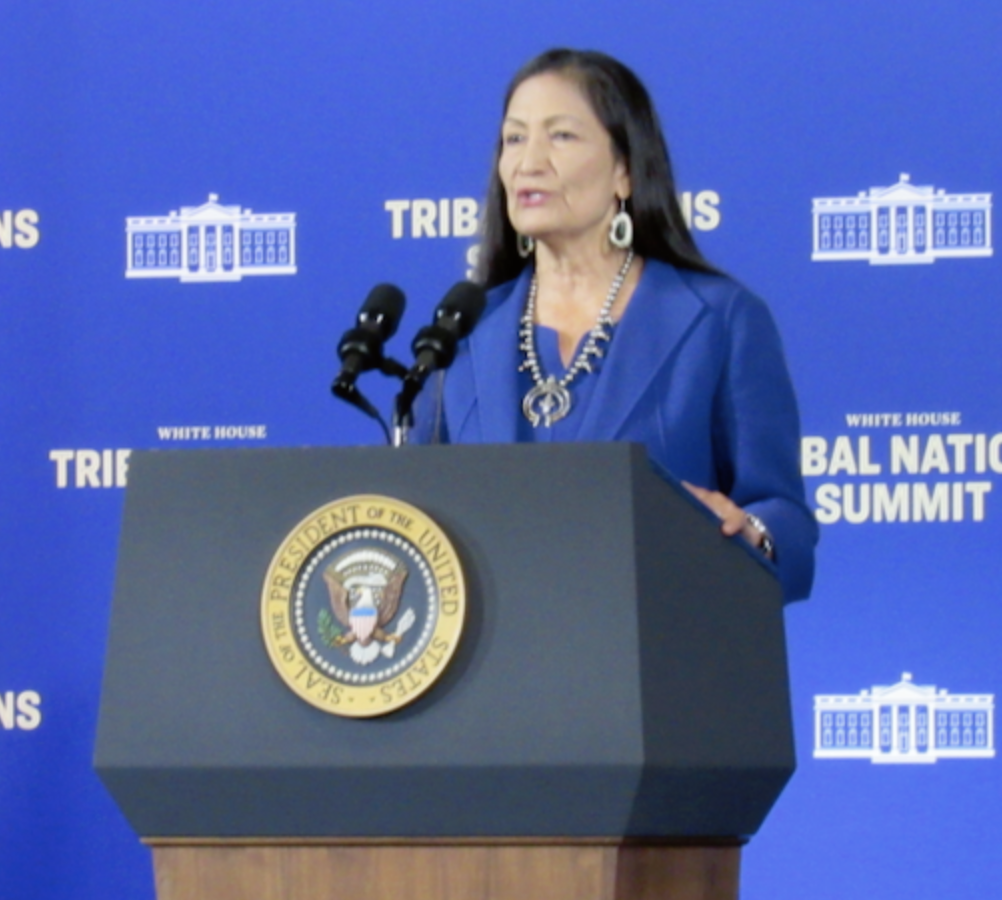 Sec. Deb Haaland at 2022 White House Tribal Nations Summit. (Photo/Levi Rickert)