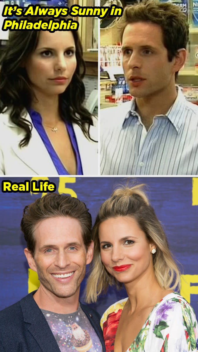 The couple on the show vs in real life at an event