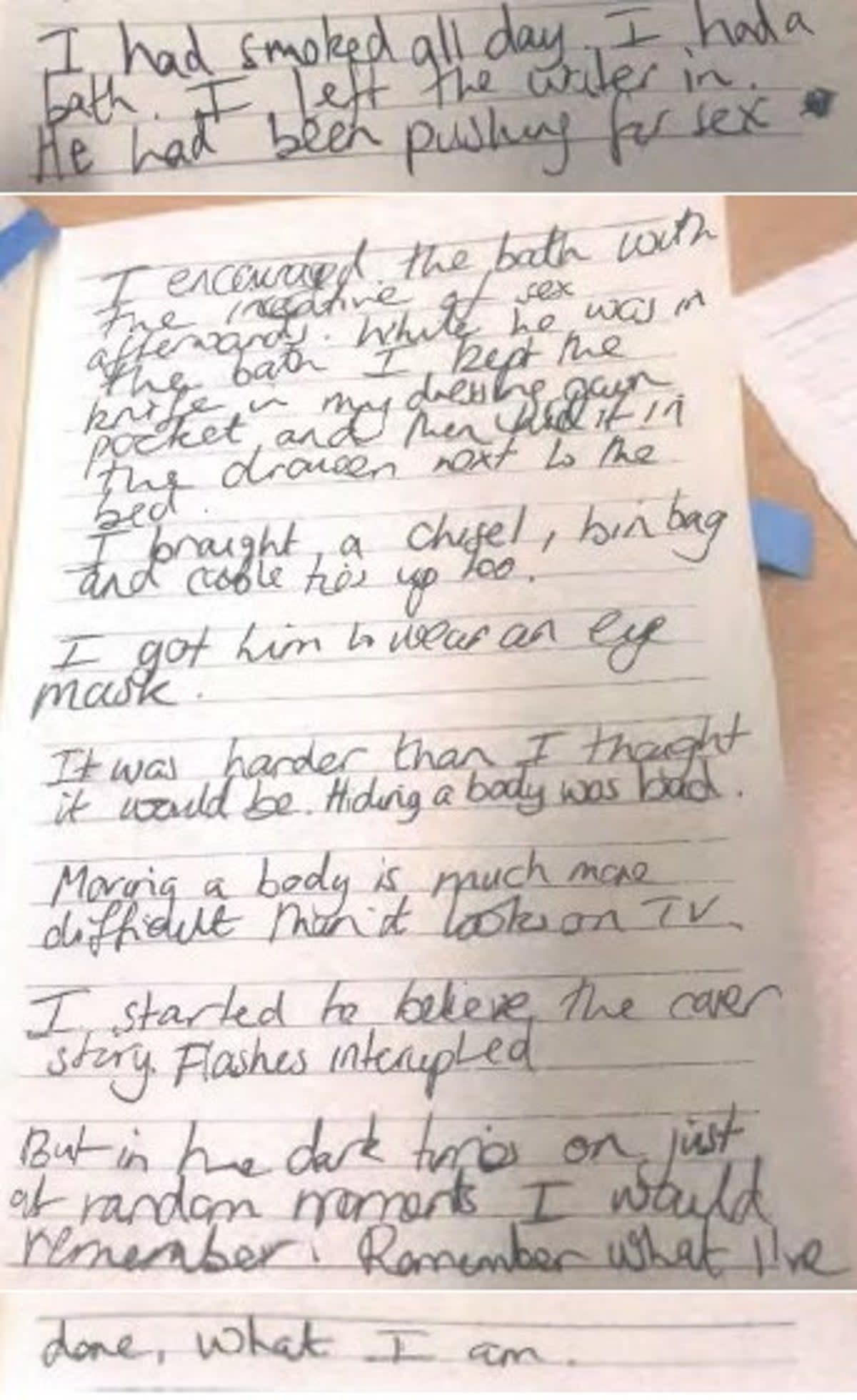 Extracts from Fiona Beal’s journal read to the court detailed how she killed her partner Nick Billingham (Northamptonshire Police)