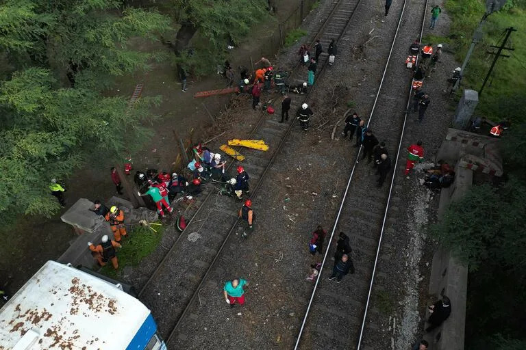 Accidente en la línea de trenes San Martín