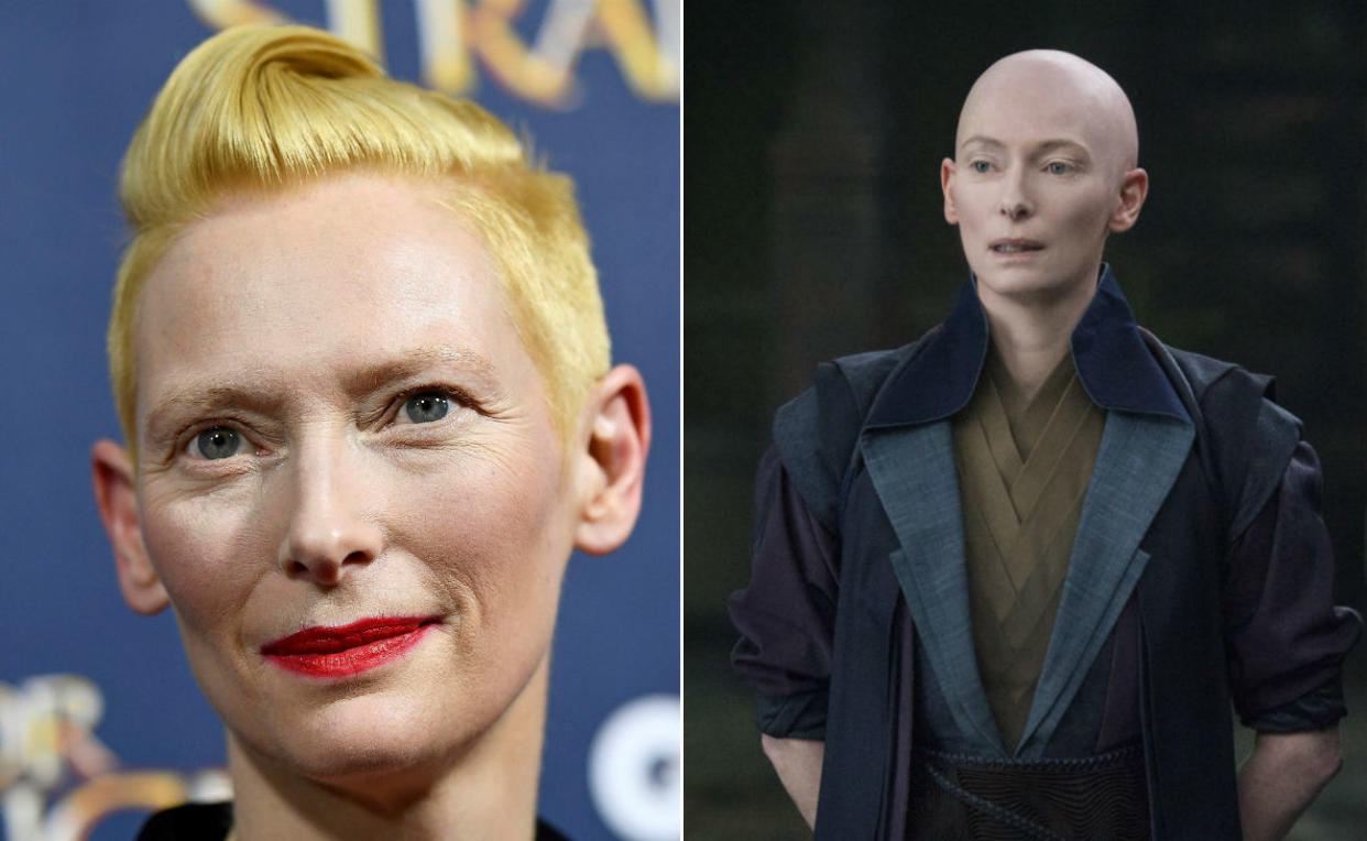 <p>Tilda has the snip and went hairless opposite Benedict Cumberbatch in the blazingly successful Doctor Strange. </p>