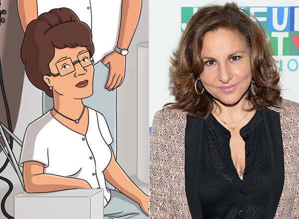 Kathy Najimy voiced Hill family matriarch Peggy on "King of the Hill." Najimy's other acting credits include "Hocus Pocus," "Sister Act" and "Veronica's Closet."