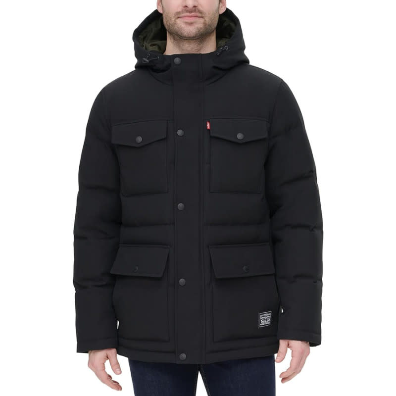 <p>Courtesy of Amazon</p><p>The words "Levi’s" and "jeans" are nearly synonymous in the popular imagination, but the brand makes a ton of killer non-denim items too. Case in point: This black parka. It features four spacious front pockets, an adjustable drawcord hood, and dual front closure—a zipper to seal the cold out and snap-closure buttons for a more refined look and extra protection from the wind. It’s no pair of 501s, but this parka deserves a place in your wardrobe all the same.</p><p>[From $57 (was $100); <a href="https://clicks.trx-hub.com/xid/arena_0b263_mensjournal?q=https%3A%2F%2Fwww.amazon.com%2Fdp%2FB08BVT7KZG%3FlinkCode%3Dll1%26tag%3Dmj-yahoo-0001-20%26linkId%3D92c5e77093a9f861626b5719626647b9%26language%3Den_US%26ref_%3Das_li_ss_tl&event_type=click&p=https%3A%2F%2Fwww.mensjournal.com%2Fstyle%2Famazon-october-prime-day-2023-best-mens-jacket-deals%3Fpartner%3Dyahoo&author=Cameron%20LeBlanc&item_id=ci02cb70cc000027e5&page_type=Article%20Page&partner=yahoo&section=rain%20jackets&site_id=cs02b334a3f0002583" rel="nofollow noopener" target="_blank" data-ylk="slk:amazon.com;elm:context_link;itc:0;sec:content-canvas" class="link ">amazon.com</a>]</p>