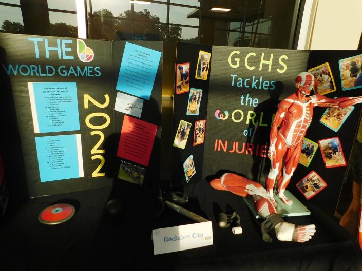 One of the projects displayed May 19 at the Gadsden City Schools’ 21st Century/Community Education afterschool program's Family Fitness Night at the East Gadsden Community Center.